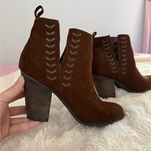 Carlos by Carlos Santana Chocolate Ankle Booties